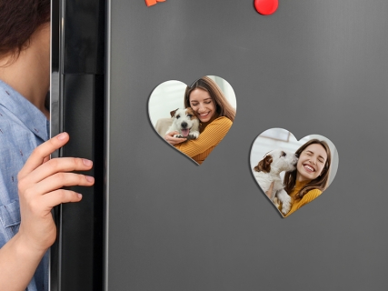 Sublimation Blanks Plastic Fridge Magnet (Heart, 6.5*6.5cm)