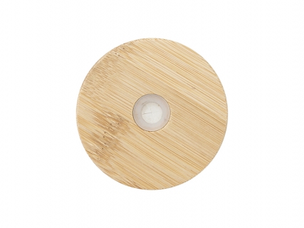 Bamboo Lid with Straw Hole and Silicone Ring Gasket for BN26