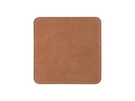 Sublimation PU Leather Square Mug Coaster (Brown, 10*10cm)