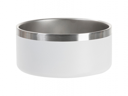 Sublimation Blanks 32OZ/960ml Powder Coated SS Dog Bowl (White, Matt Sub Coating)