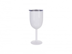 Sublimation 350ml Stainless Steel Wine Glass (White)