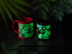 11oz Sublimation Blanks Luminous Mug w/ White Patch (Black)