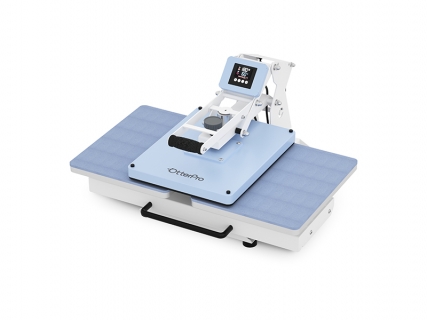 OtterPro Semi-Automatic Two Station Flat Heat Press(40*50cm, Light BLue)