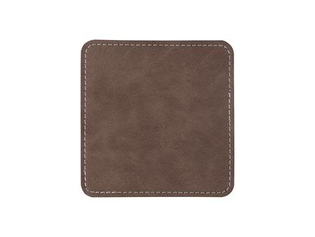 Sublimation PU Leather Square Mug Coaster (Gray, 10*10cm)