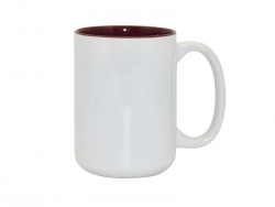 Sublimation 15oz Two-Tone Color Mugs - Maroon