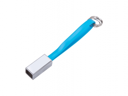 Sublimation Portable Data Cable Keychain (Small, Blue)