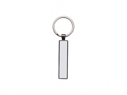 Sublimation Blanks Double Sided Aluminium insert Key Chain 1.3x6.3cm-Black