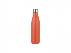 Engraving Blanks 17oz/500ml Stainless Steel Cola Bottle(Matt Orange)